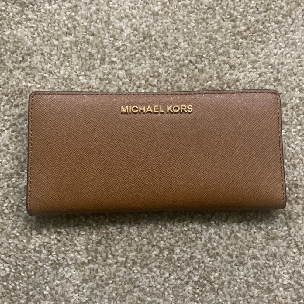 Michael Kors Brown Leather Wallet with Card Holder